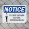 Signmission Please Shower Before Entering Pool, 10 in W x Rectangle, Plastic OS-2PACK-NS-P-710-L-16358 - alternate 8